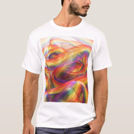Camiseta fita de arco-íris cascata gerada por Gemini