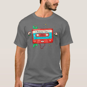 Camiseta fita de áudio de cassete retro Emo Midwest