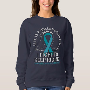 Camiseta fita de aviso de câncer de ovário