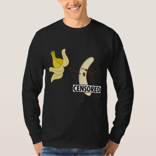 Camiseta Fita De Banana Censurada Engraçada Para Um Menino 