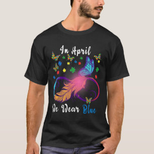 Camiseta Fita De Borboleta Em Abril Vestimos Autismo Azul E
