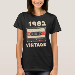 Camiseta Fita de cassete aniversário de 40 anos Vintage 198