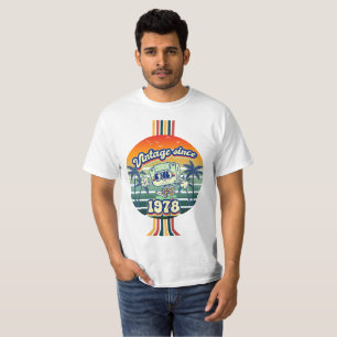 Camiseta Fita de cassete de 1978 Vintage Retro 47º aniversá