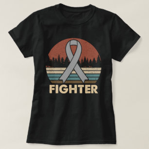 Camiseta Fita de Cinzas de Combate ao Cancer do Cérebro Vin