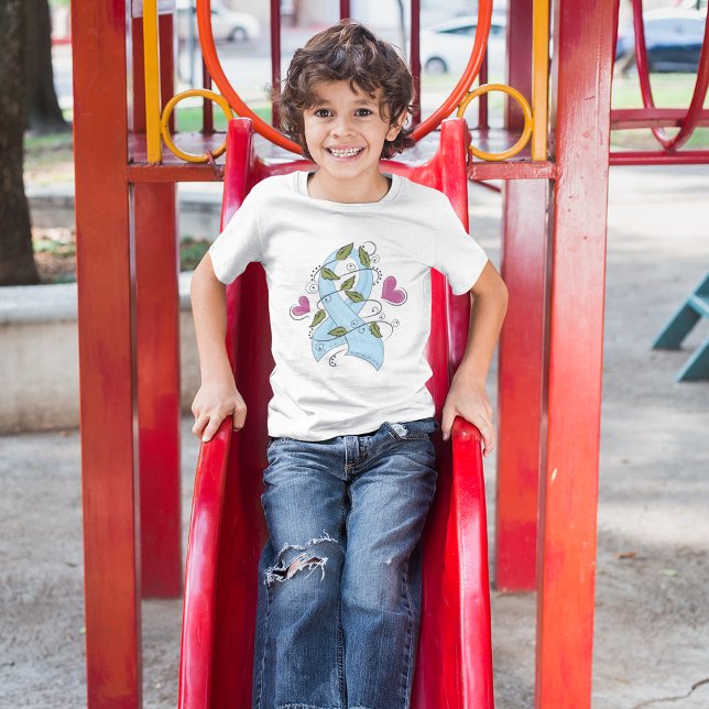 Camiseta Fita de Consciência Azul (Criador carregado)