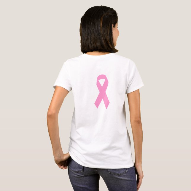 Camiseta Fita de Consciência Rosa (Parte Traseira Completa)