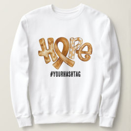 Camiseta Fita de Conscientização da Esperança Âmbar com Has