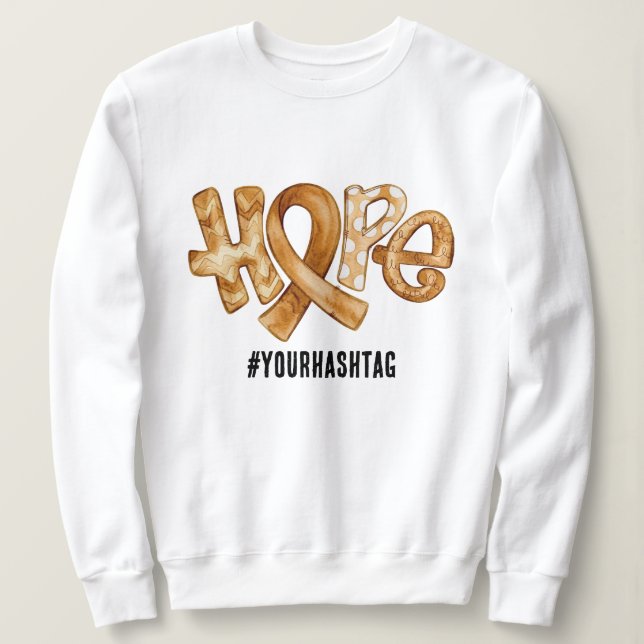 Camiseta Fita de Conscientização da Esperança Âmbar com Has (Frente do Design)