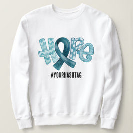 Camiseta Fita de Conscientização da Esperança Hashtag Perso