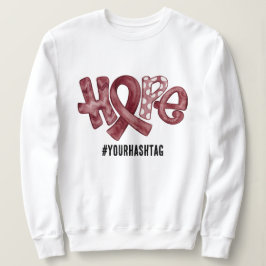 Camiseta Fita de Conscientização da Esperança Hashtag Perso