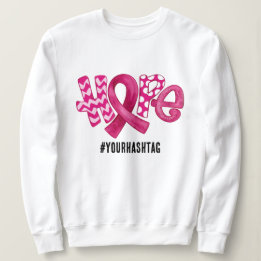 Camiseta Fita de Conscientização da Esperança Hashtag Perso