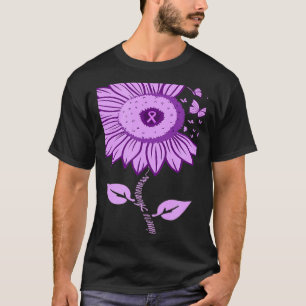 Camiseta Fita de conscientização do Alzheimer de girassol r