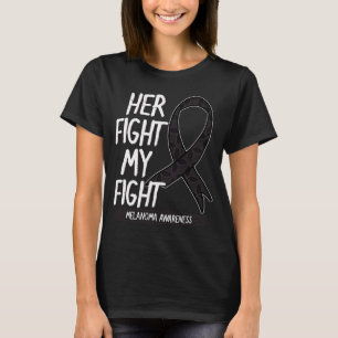 Camiseta Fita de Conscientização do Melanoma de Combate ao