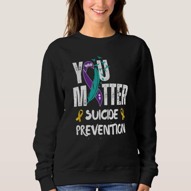 Camiseta Fita de Conscientização sobre Prevenção de Suicídi (Frente)