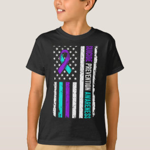 Camiseta Fita de Conscientização sobre Prevenção de Suicídi