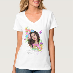 Camiseta Fita de Costura Floral Monograma Foto