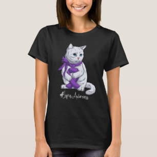 Camiseta Fita de Fita Roxa do Mês de Consciência do Lúpus N