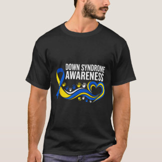 Camiseta Fita de Flor de Neve da Conscientização da Síndrom