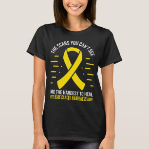 Camiseta Fita de Osteosarcoma Amarela Sobrevivente de cânc