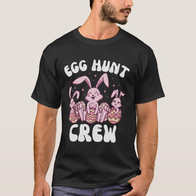 Camiseta Fita de Ovo-Caçada de Páscoa para Meninas (Frente)
