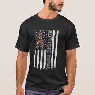 Camiseta Fita de Peça de Puzzle da Mãe do Autismo Conscient