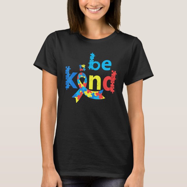 Camiseta Fita de Peça de Quebra-Cabeça do Mês de Conscienti (Frente)