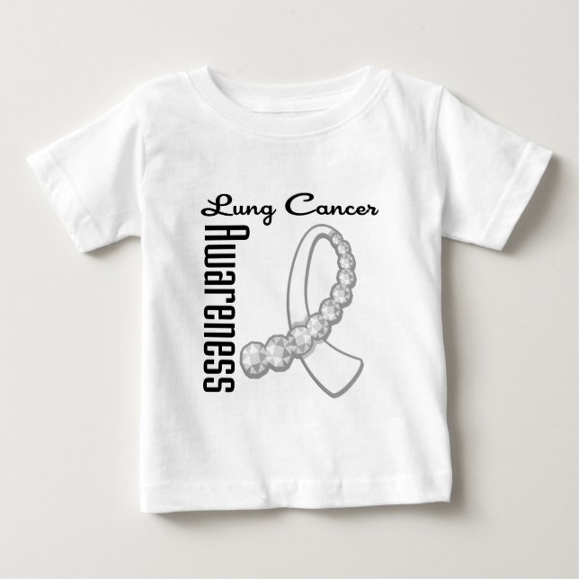 Camiseta Fita de pedra preciosa da consciência do câncer (Frente)