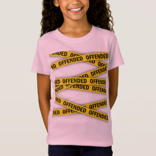 Camiseta Fita de polícia ofendida não cruzar