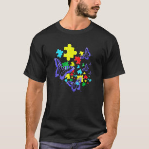 Camiseta Fita de Puzzle de Conscientização do Autismo Borbo