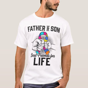 Camiseta Fita de Puzzle Pai e Filho Melhores Amigos para a