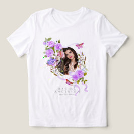 Camiseta Fita de Rosa Roxa Chic Foto