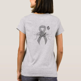 Camiseta Fita de Sensibilização das Pratas com Borboleta