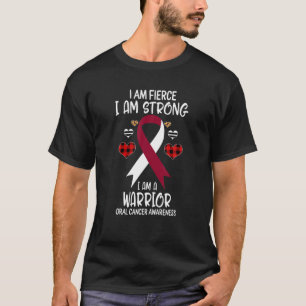 Camiseta Fita de Sensibilização Oral para o Cancer Eu Sou F