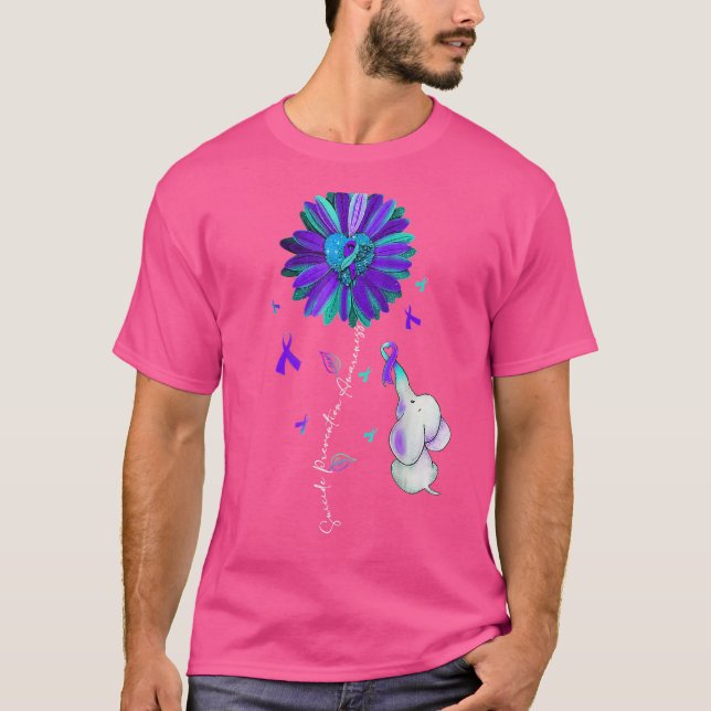 Camiseta Fita de Sensibilização para a Prevenção do Suicídi (Frente)