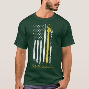 Camiseta Fita De Sensibilização Para O Cancer Da Infância N