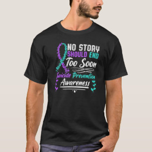Camiseta Fita De Sensibilização Suicida Nenhuma História De