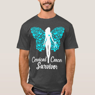 Camiseta Fita de Teal de Persistência Cervical