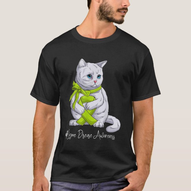 Camiseta Fita de Verde limão Mês de Sensibilização para a D (Frente)