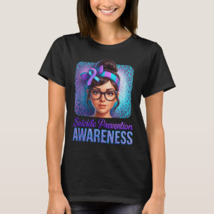 Camiseta Fita Desarrumada de Conscientização sobre Prevençã