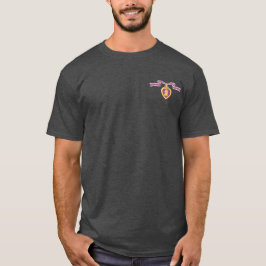 Camiseta "FITA DO CORAÇÃO ROXO" Personalizável