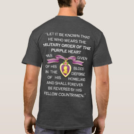 Camiseta "FITA DO CORAÇÃO ROXO" Personalizável