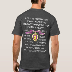 Camiseta "FITA DO CORAÇÃO ROXO" Personalizável