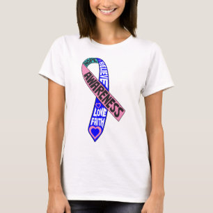 Camiseta Fita dos slogan do cancer de tiróide