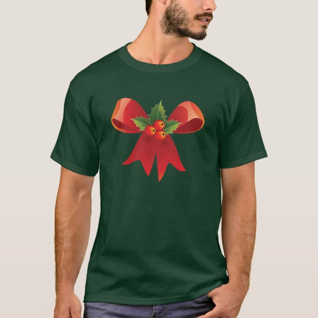 Camiseta Fita e Mistura de Natal Vermelho (Frente)