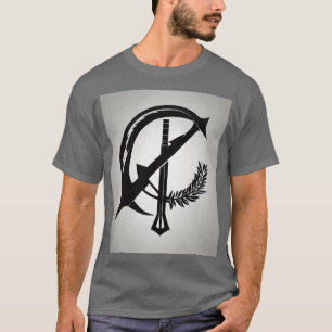 Camiseta Fita e sombra - Teto do logotipo preto e branco di