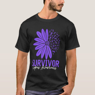 Camiseta Fita Flor de Conscientização do Lúpus Sobrevivente