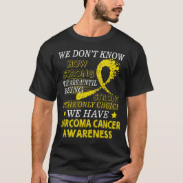 Camiseta Fita forte da consciência do amarelo do cancer do