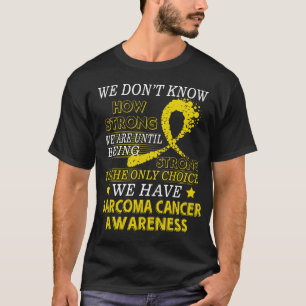 Camiseta Fita forte da consciência do amarelo do cancer do