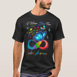 Camiseta Fita Infinita Borboleta Azul Nós Usamos Azul Autis