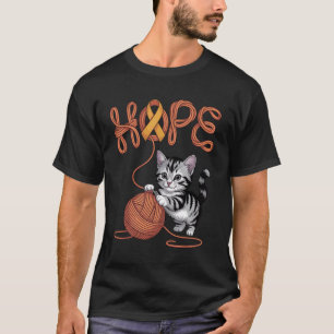 Camiseta Fita Laranja de Consciência do Câncer de Apêndice